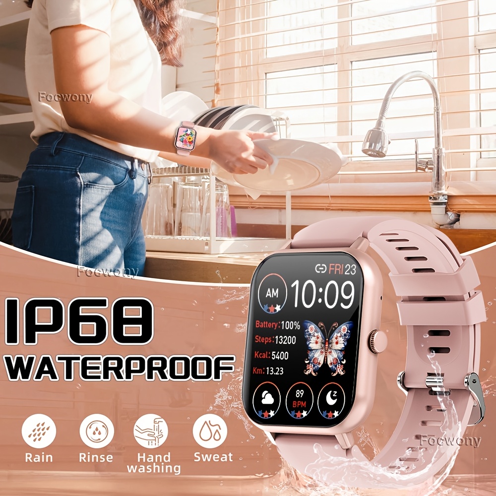 Smart Watch Compatible with iPhone & Android, Voice Control