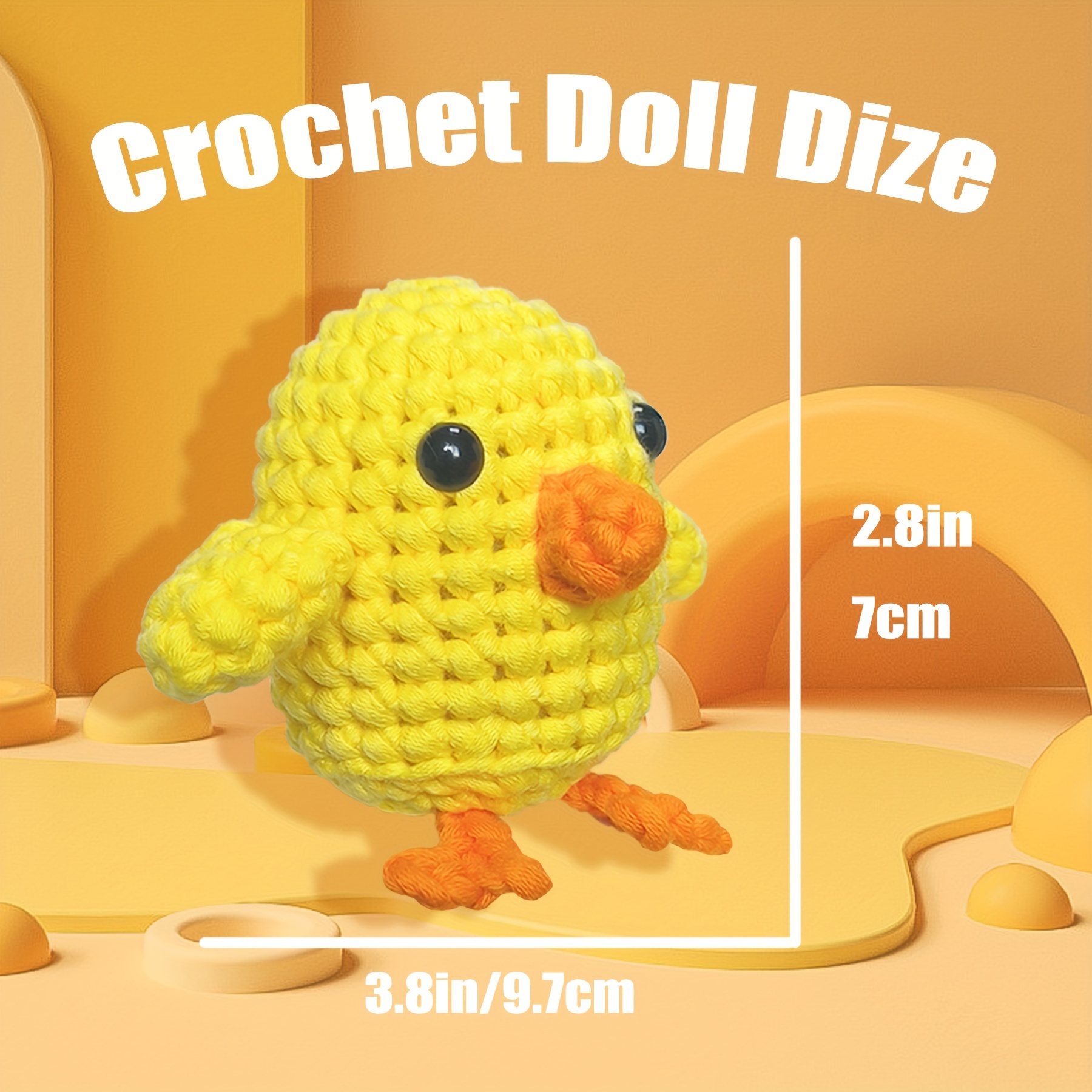 Kit Crochet Principiantes Hilo Súper Sencillo Muñecos Pollo - Temu