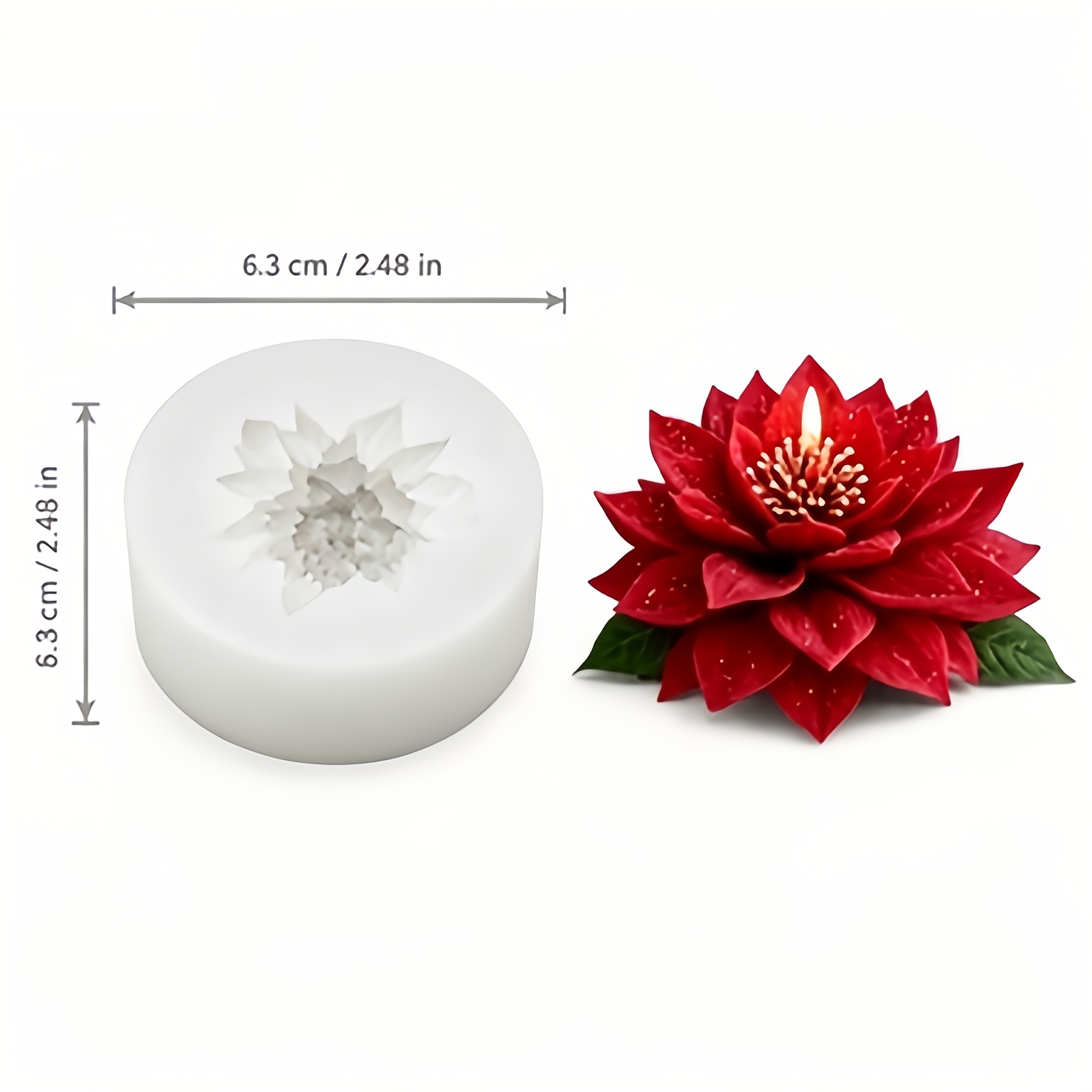 TEMU Stampo per candele in 3D con e natalizi in , stampo per candele a forma , per candele da aromaterapia, artigianato in resina, , argilla, gesso,