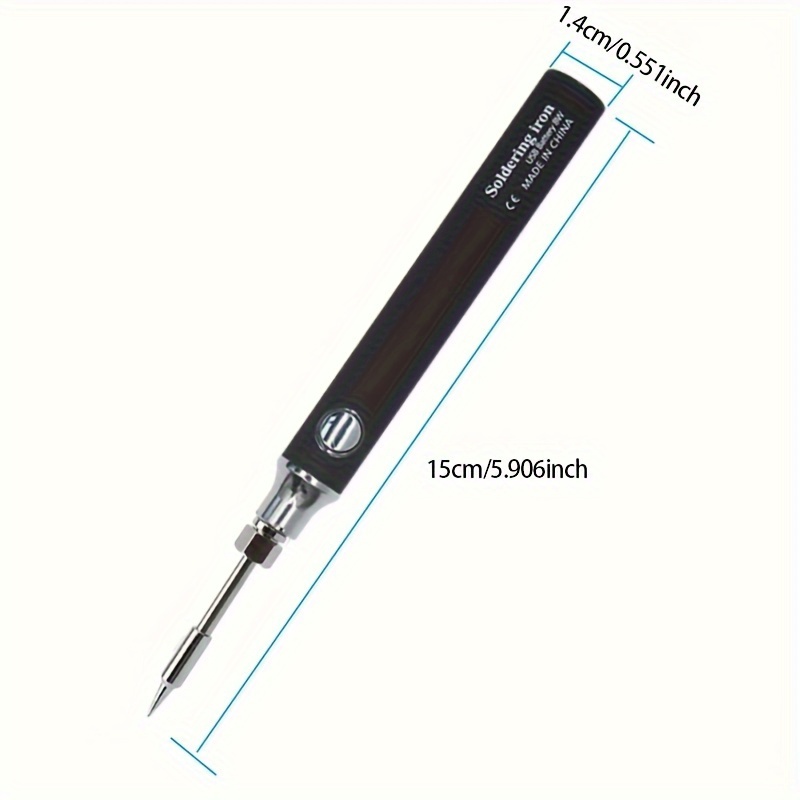 portable mini usb soldering iron kit wireless 8w welding pen rechargeable battery aluminum alloy diy electronics repair tool set cordless soldering iron kit Product details 9