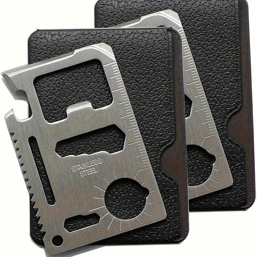 item picture 11 in 1 pocket tool credit card size bottle opener with double row serrated suitable for outdoor survival