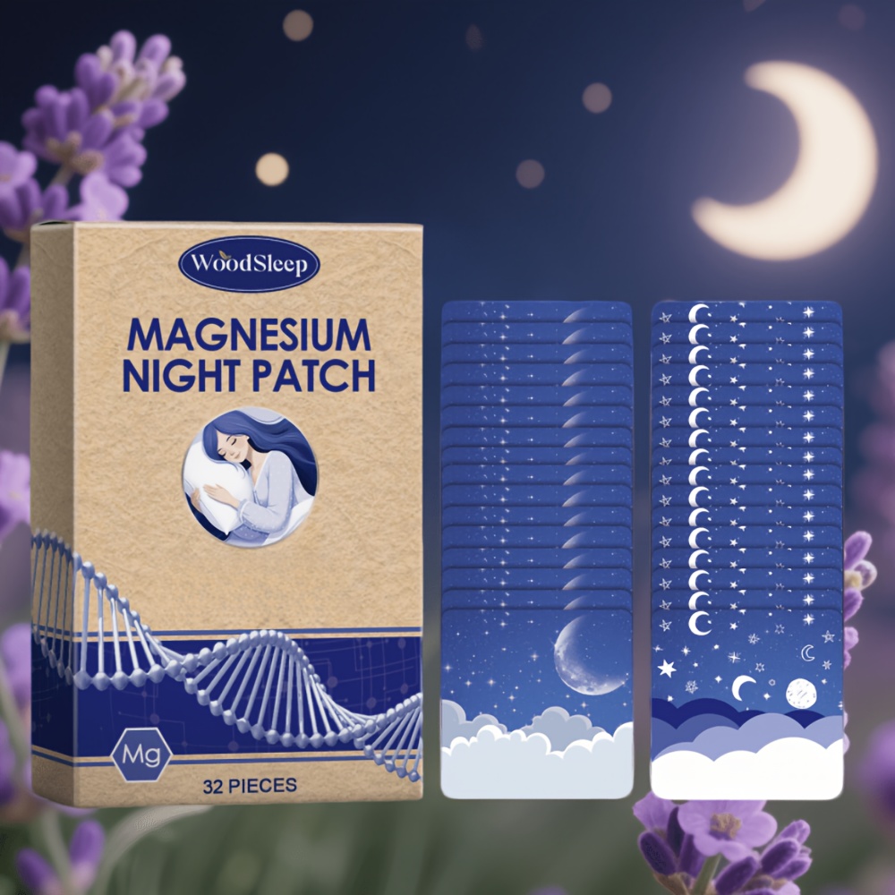 TEMU 32pcs Per Box, Magnesium Chloride Patches That Are For Types, Featuring Magnesium Chloride And Lavender Components, Daily Body Patches Designed For Men And Women