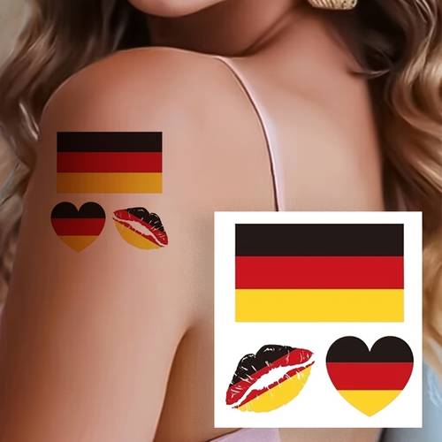 10 blatt 3 blatt 1 blatt flagge temporäre tattoos marathonlauf patriotische tattoo aufkleber gesichtsaufkleber