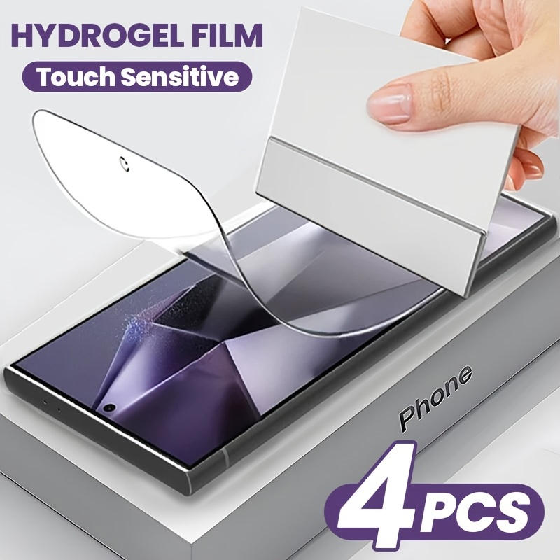 

4pcs Hydrogel Film Screen Protector S25 S24 S23 S22 S21 S20 Fe Note 20, Full Coverage, , Compatible, Anti-scratch & -resistant, Ultra-thin Invisible