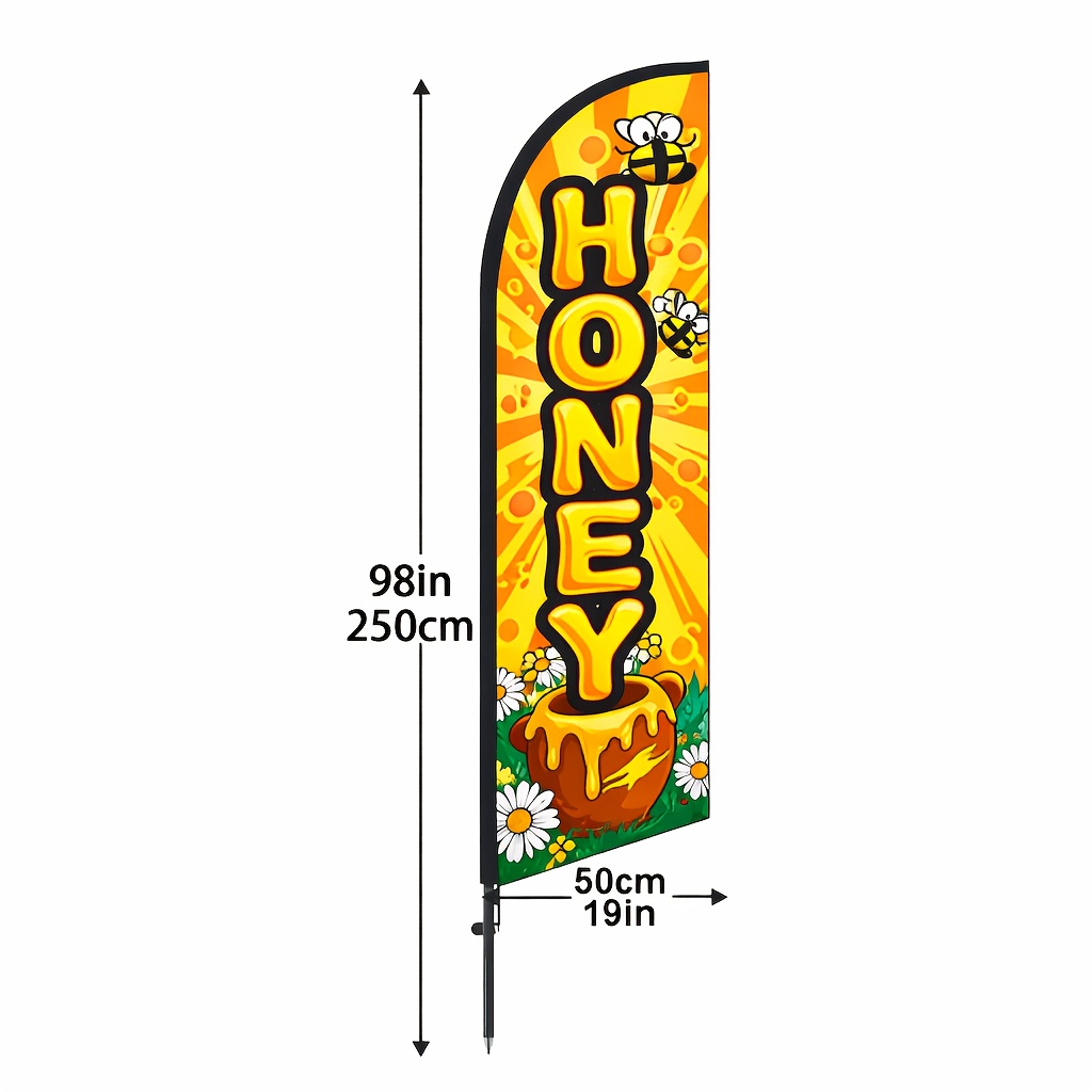 TEMU A Honey-themed Standing 6.5 Feet Tall (excluding The Pole And Not Illuminated), Made Of Polyester Material, Suitable For Various Commercial