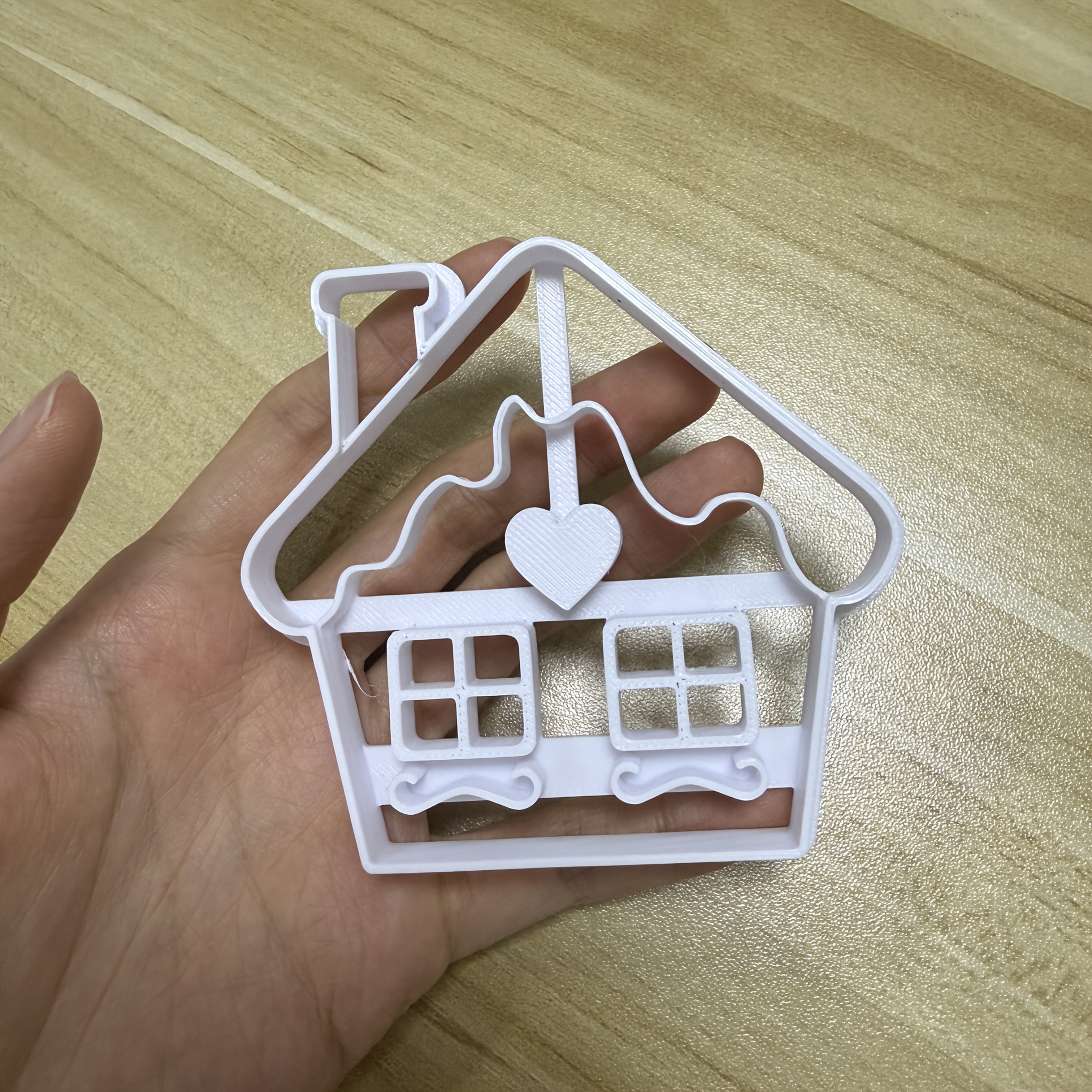 TEMU 1 stampo per casa di natalizia con tagliacera a forma di cuore - Strumento di taglio per ceramica morbida, per ornamenti festivi, decorazioni da