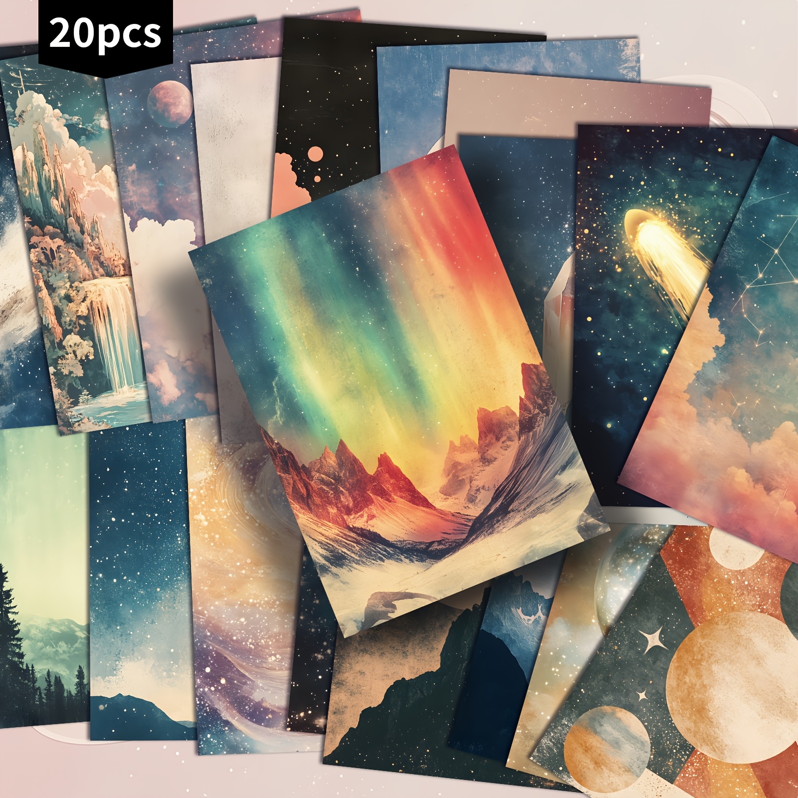 TEMU 20 pièces ASSTSS Cartes postales de Vintage Aurora - 4x6 pouces, Journal de de sirène, Illustrations de classiques, Scrapbooking et création,