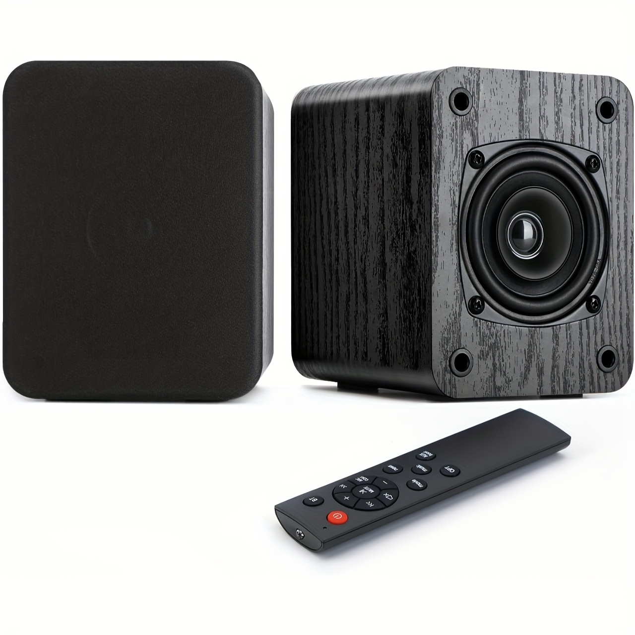 TEMU Saiyin Bluetooth Bookshelf Speakers, 30w X 2 Powered Tv Speakers With 3.5 Inch Woofer, Turntable Speakers With Optical/aux/rca Input For Pc And