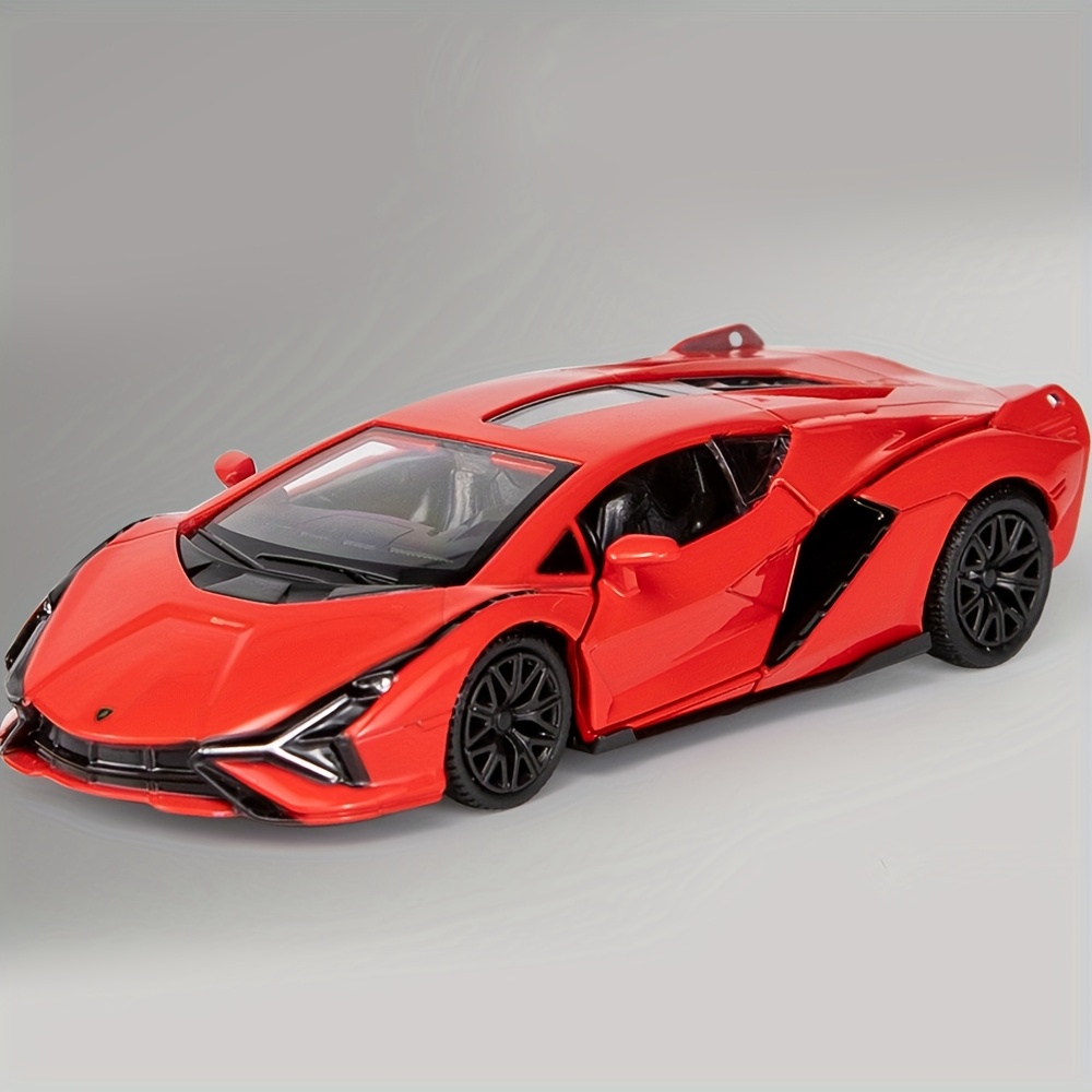 TEMU Simulation 1:36 For Lightning Model Alloy Golden Openable Car Sports Car Toy Car Boy Girl Birthday Gift Car Model Golden Openable Toy Car Little