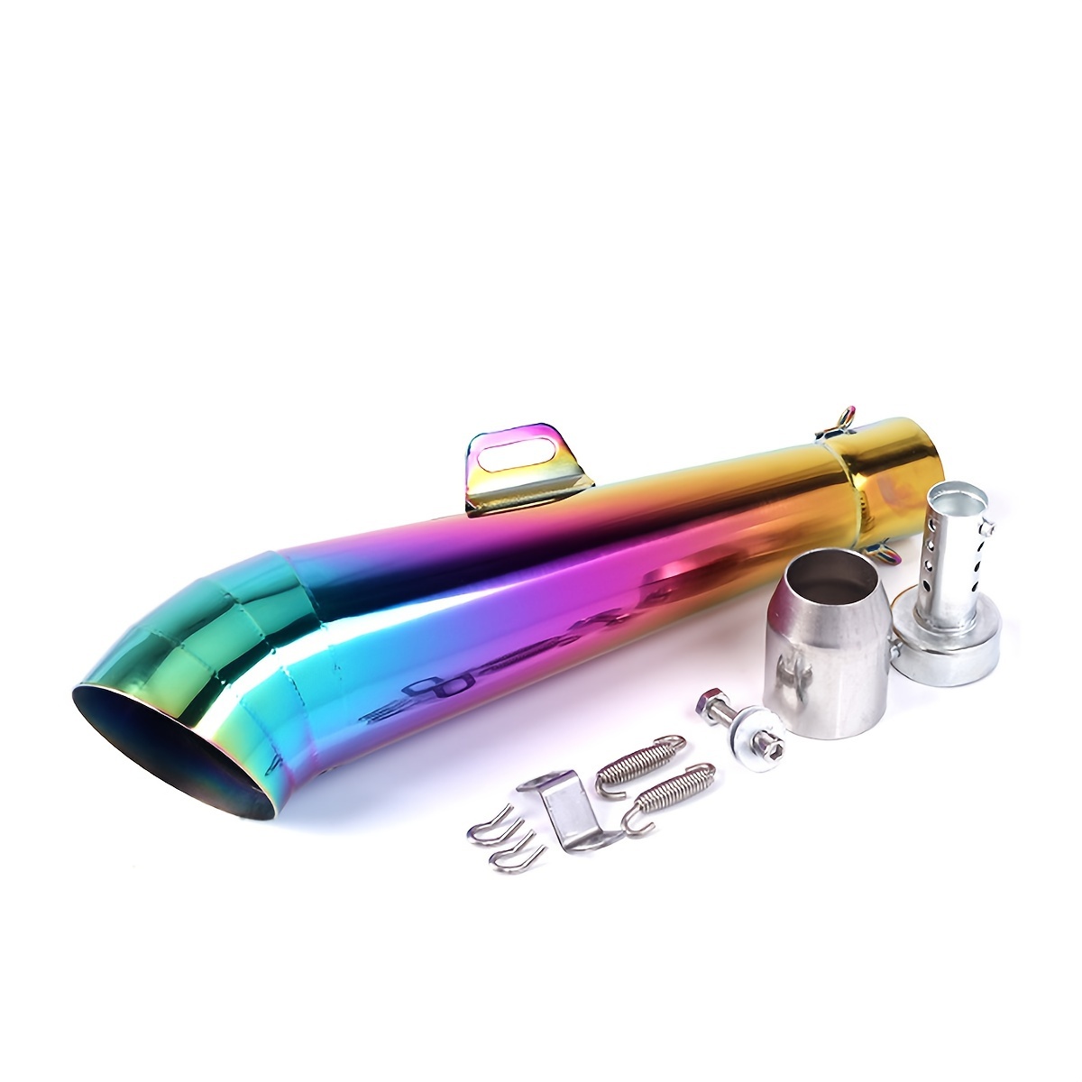 1pc 51mm universal stainless steel motorcycle exhaust pipe off road compatible built in db killer   performance upgrade for most motorcycles details 5