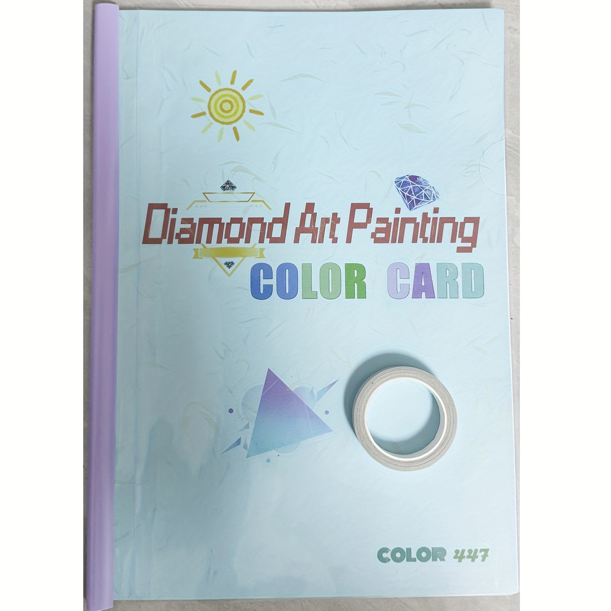 TEMU Livre de couleurs pour outil de peinture diamant DIY pour adultes DMC 447, carte d'identification rapide des couleurs avec coque de transparente