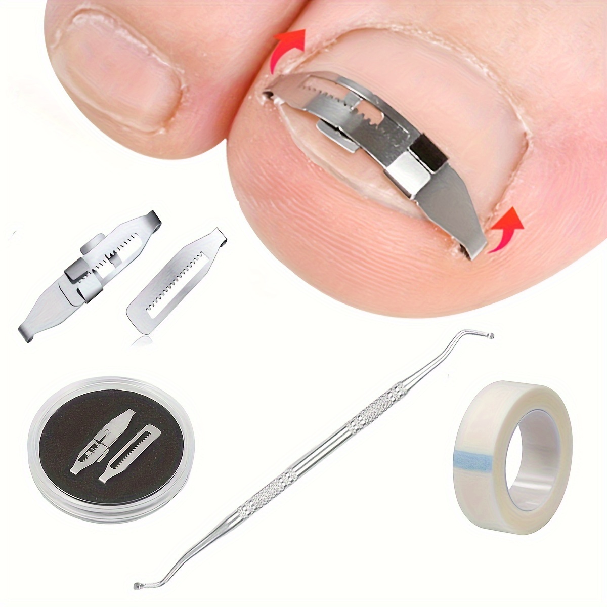 3pcs Stainless Steel Ingrown Toenail Correction Toenail Pick Foot Care Set