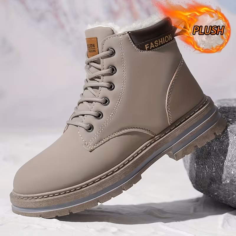 a pair of mens winter warm snow boots stylish and versatile outdoor activities gift for holidays shoes are ideal for sports and leisure featuring a 7