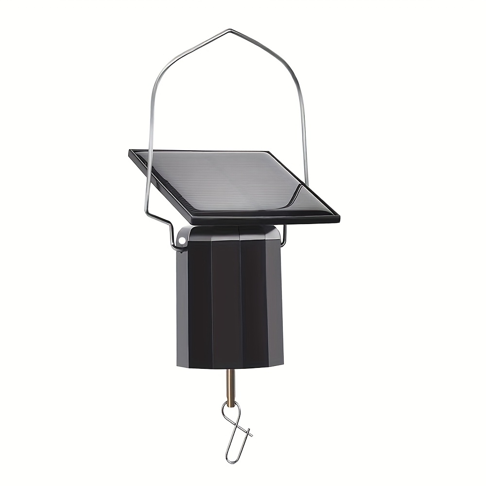 TEMU Wind Spinner Motor With Solar Chime - Solar Wind-powered Rotating Outdoor/ Decor, Metal Ornament With Bird-like Motion, Solar Chime Sounds For,