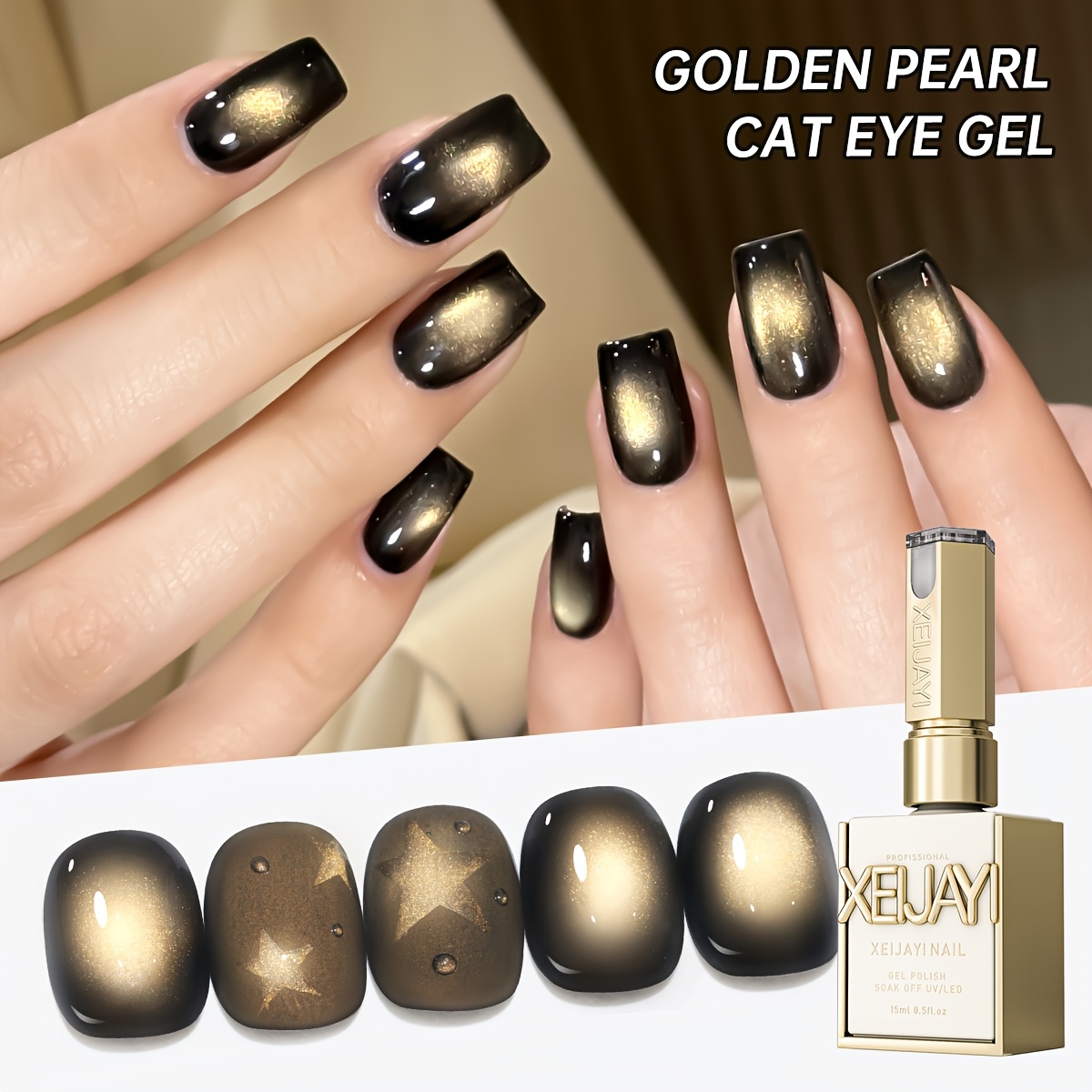 Image of Cat Eye Nail Art 15ml Reflective Magnetic Nail Gel Soaking Led Gel Salon Female Nail Art Tools Gel