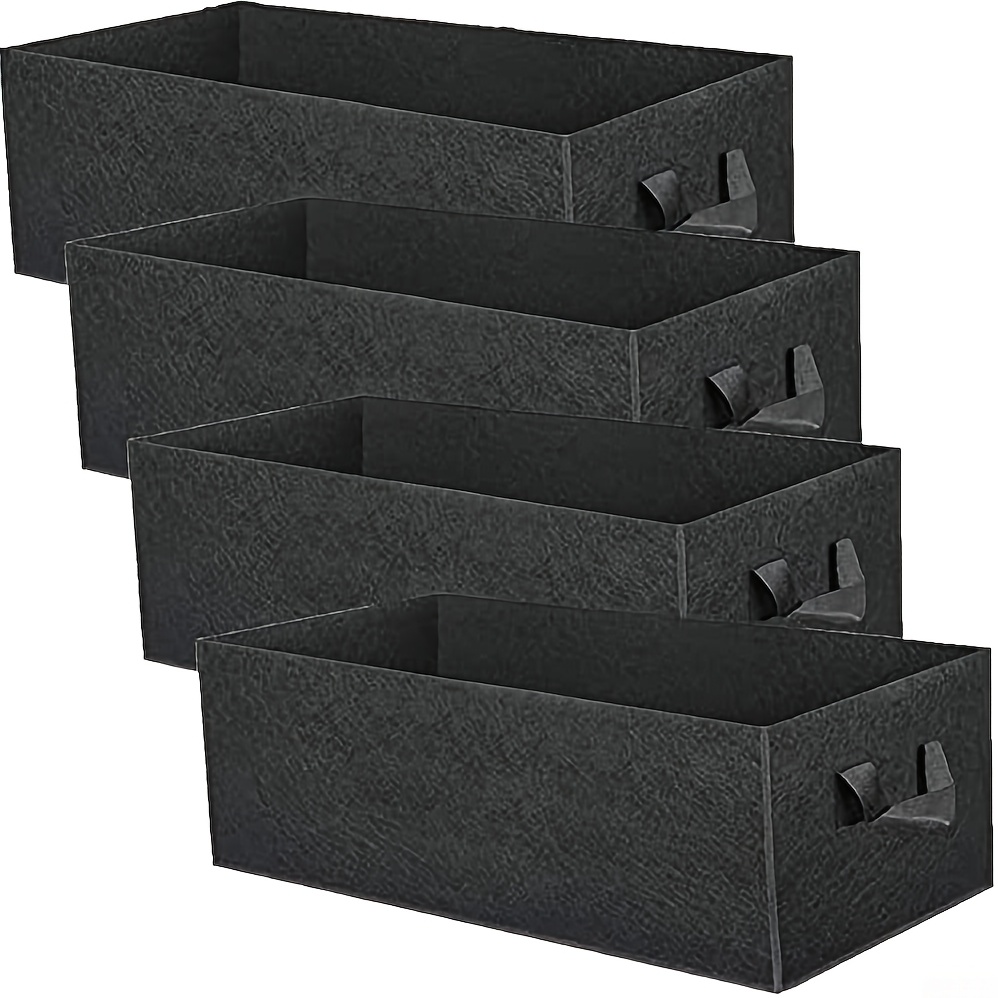TEMU Lot de 4 sacs de pliables multifonctionnels de grande avec poignées - Tissu non tissé durable, convient pour légumes, fleurs et semis -