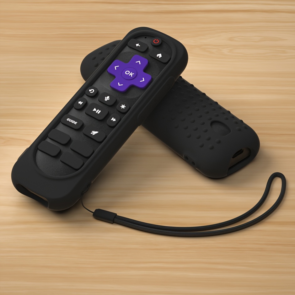 TEMU Étui de protection universel en silicone pour télécommandes compatibles avec Roku RCB1R GZ1 Stick et télécommande vocale, couverture en silicone