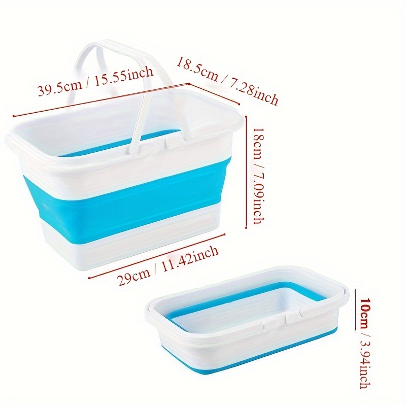 1pc Portable Cleaning Water Bucket With Lid For Outdoor Travel 12l Folding  Bucket Large Rectangular Fishing Bucket - Sports & Outdoors - Temu