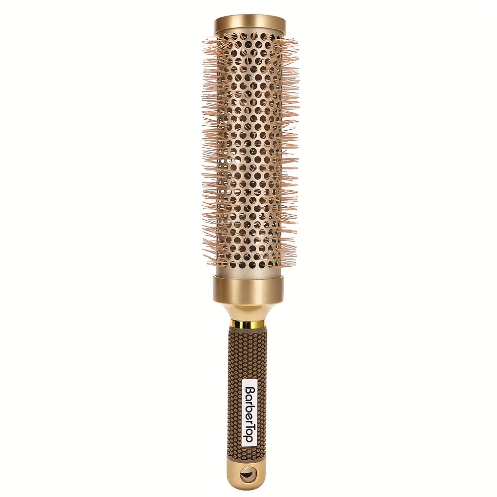 TEMU Lengthened Curling Hair Comb, Round Hair Brush Ceramic Hair Brush Professional Salon And Home Hair Blowing Styling Lightweight Round Hair Brush