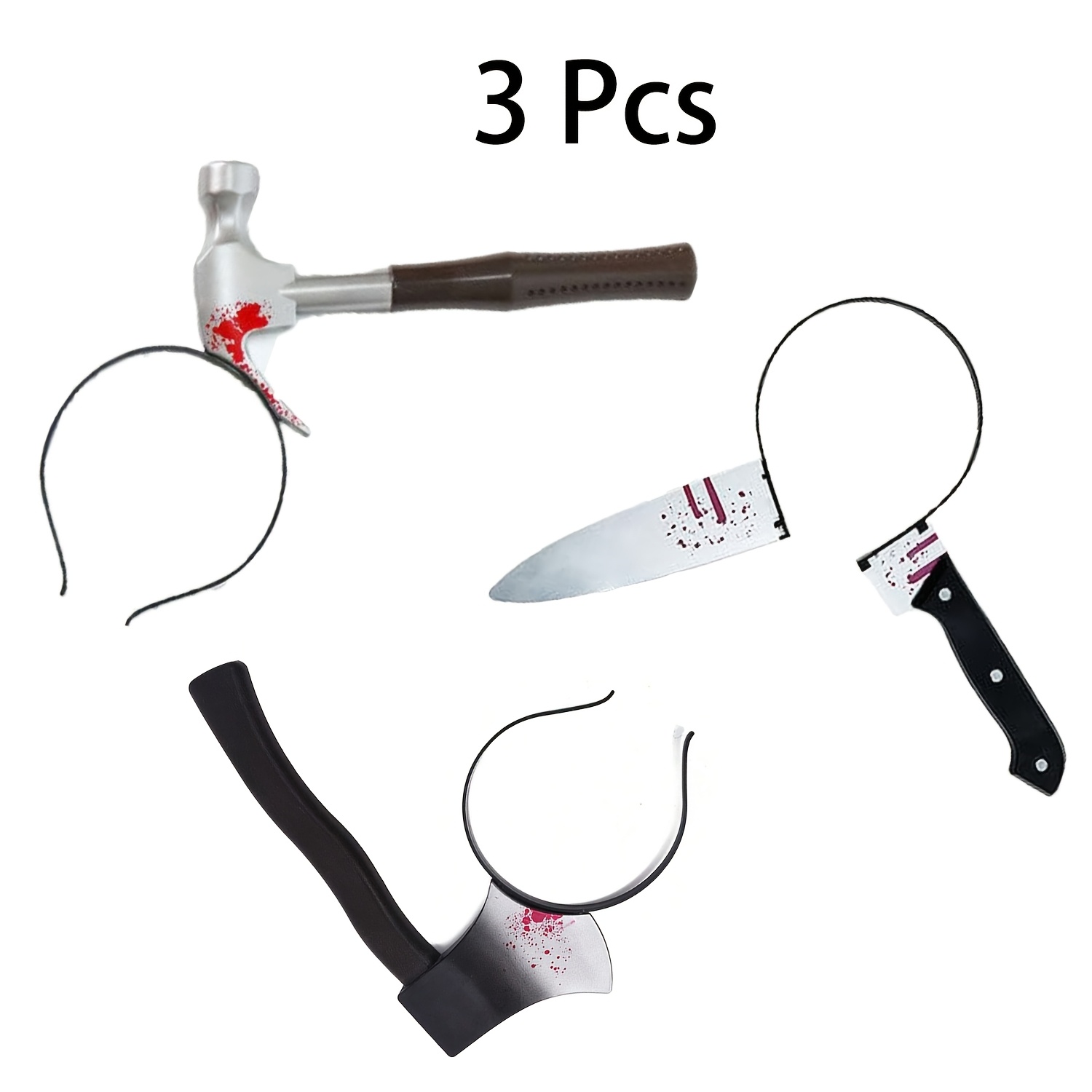 2pcs/3pcs Halloween Costume Headband, Funny Fake Bloody Axe