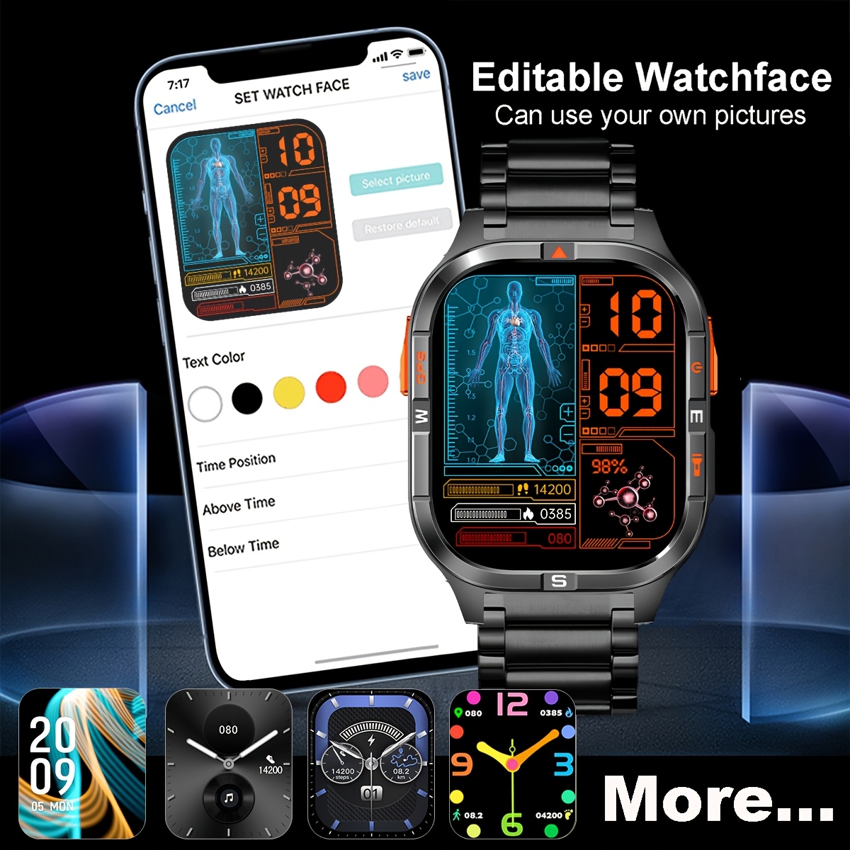 New GPS Smart Watch with 2.01-Inch TFT Display & High-Precision GPS