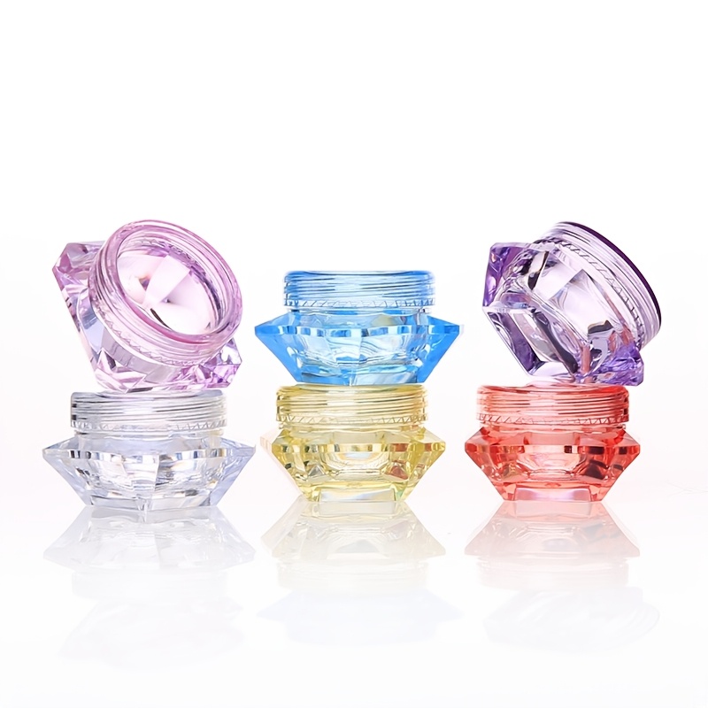 TEMU 6pcs Travel Portable Refillable Jars, Drill-shaped Face Cream Boxes And Bottles, Trial Containers, Reusable, 7g/0.247oz