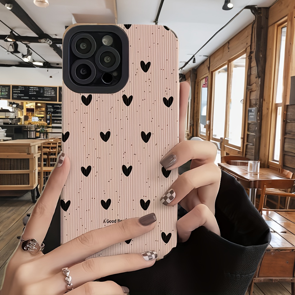 

Leather Case, Full Screen Love, Suitable For Iphone 11, 12, 13, 14, 15, 16 , With Cute And Creative Apple Phone Case