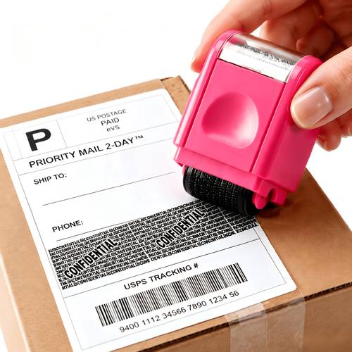 1pc roller stamp confidential data defender for anti theft and privacy safety