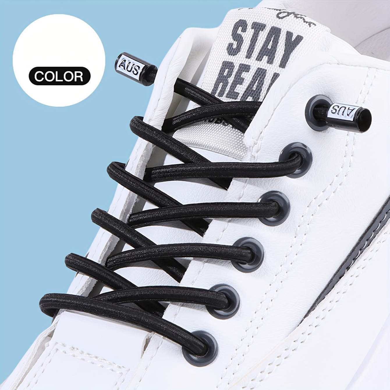 1 Pair High-elastic Shoelaces, Non-fading, Multi-functional And Versatile, And , Safety , No-tie Shoelace, Suitable For Sneakers/canvas Shoes, Shoe-wearing Assistant Tool