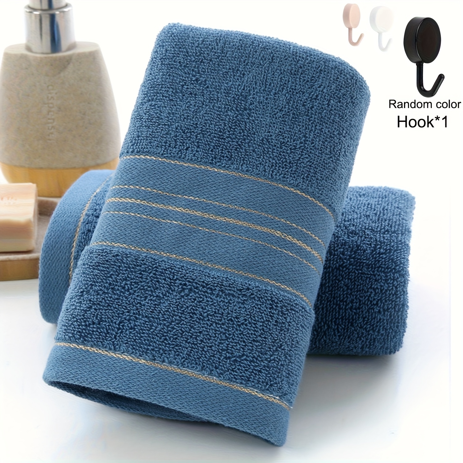 TEMU Cotton Quick- Towel, Set Of 3, Soft Cotton Hand Towels, Multi-functional Absorbent, Premium Towels For Bathroom, High Absorbency, Lightweight,