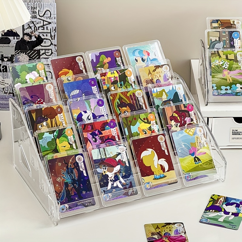 

1pc Clear Acrylic Trading Card Storage Box - Adjustable, Waterproof & Lockable Display Stand For Cards, Ideal For Collectors & Party Decorations, Playing Card Storage Box