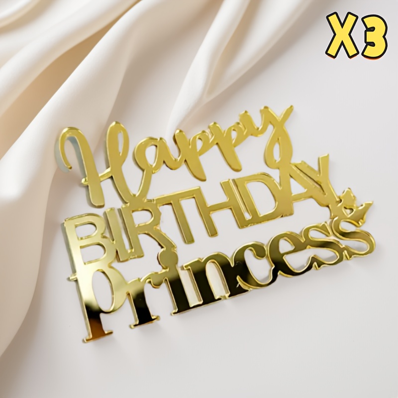 3pcs/5pcs Cake Topper - Sparkling Rhinestone Acrylic Crown For Birthday Cakes, Bridal Showers And Party Celebrations Elegant Gift For Girls, Teens And Princess Topper