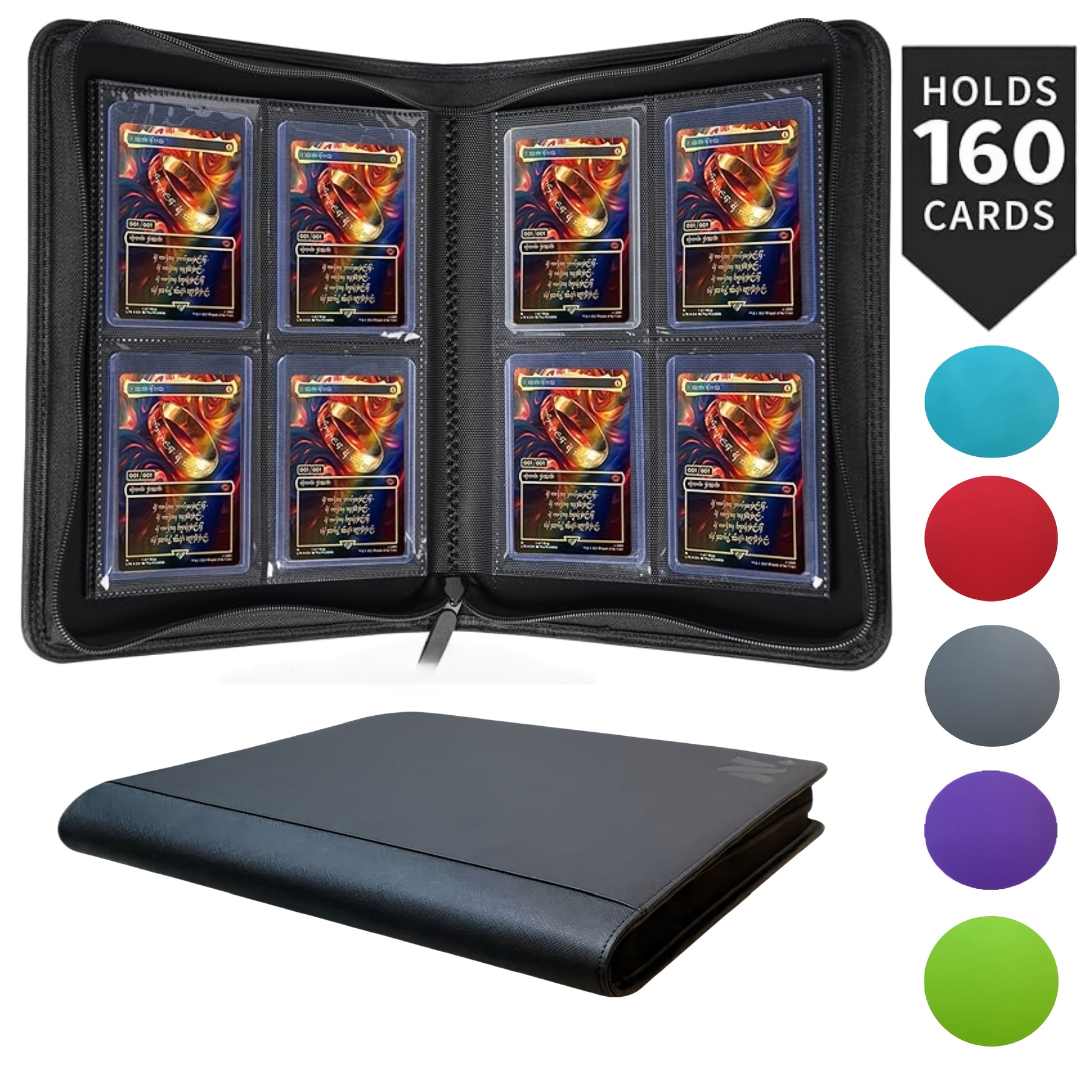 4pcs mini binder capacity 160pcs 3 x 4 card holders sleeve - Temu