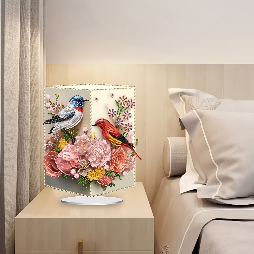 

Diy Hummingbird & Floral Diamond Art Kit - 5d Acrylic Painting With Unique Shaped Diamonds, Creative Desk Decor Craft Set For Bedroom