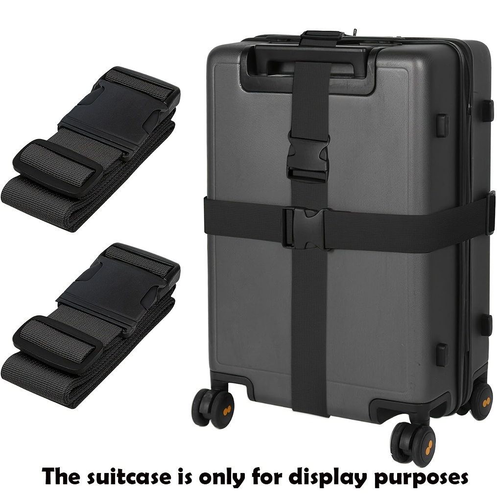 TEMU 2pcs, Tsa Colored Luggage Straps, Luggage Ropes, Suitable Luggage/handbags, Travel Luggage Accessories (quick Identification Luggage), Halloween