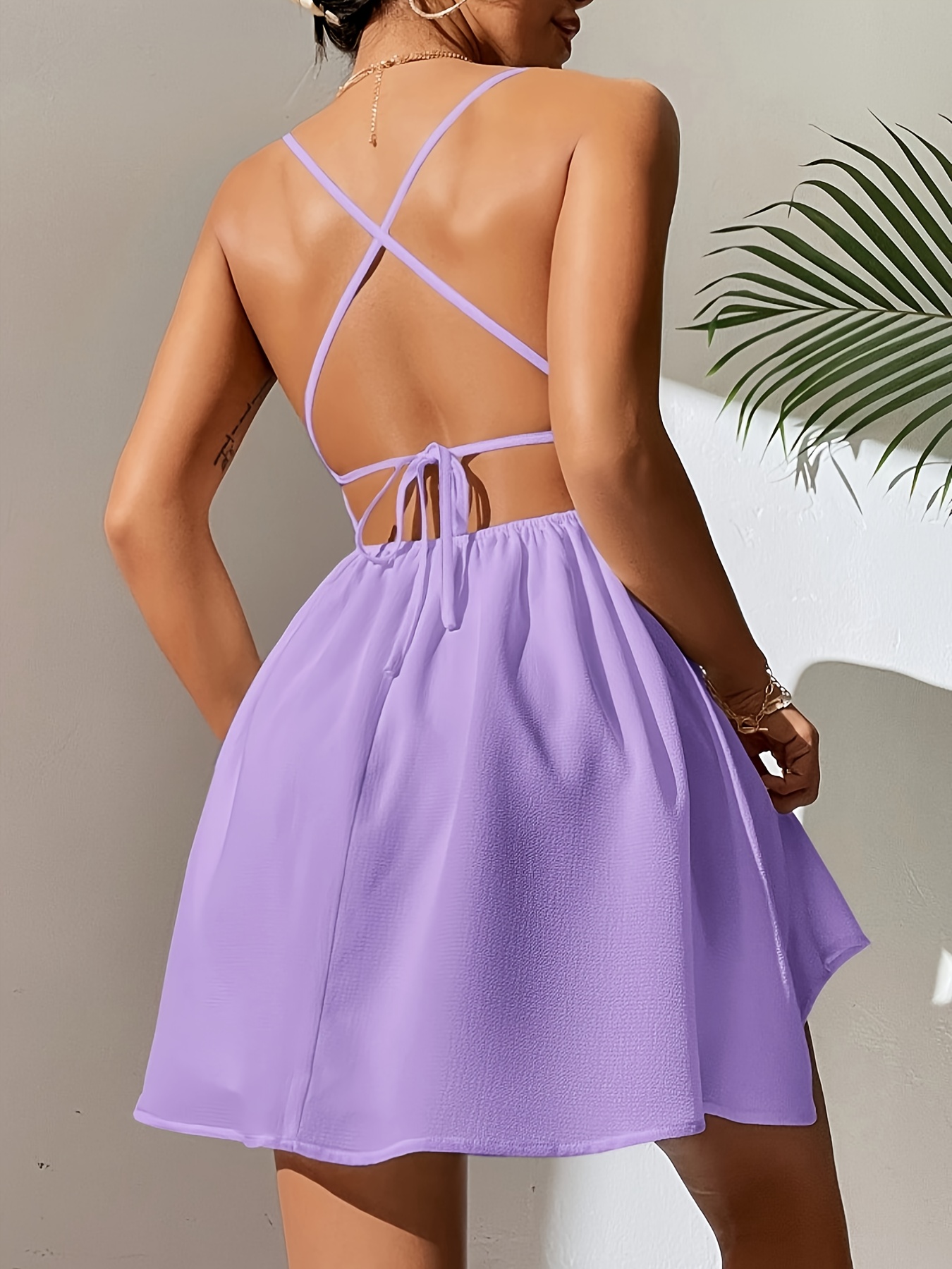 elegant petite mini dress womens polyester backless