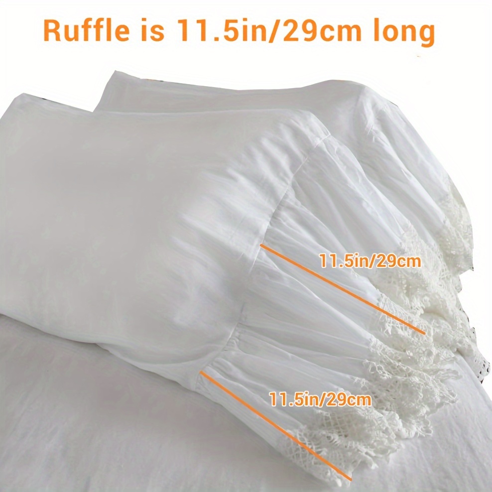 white pillowcases   crochet pillow cover shams set of 2 Product details 2