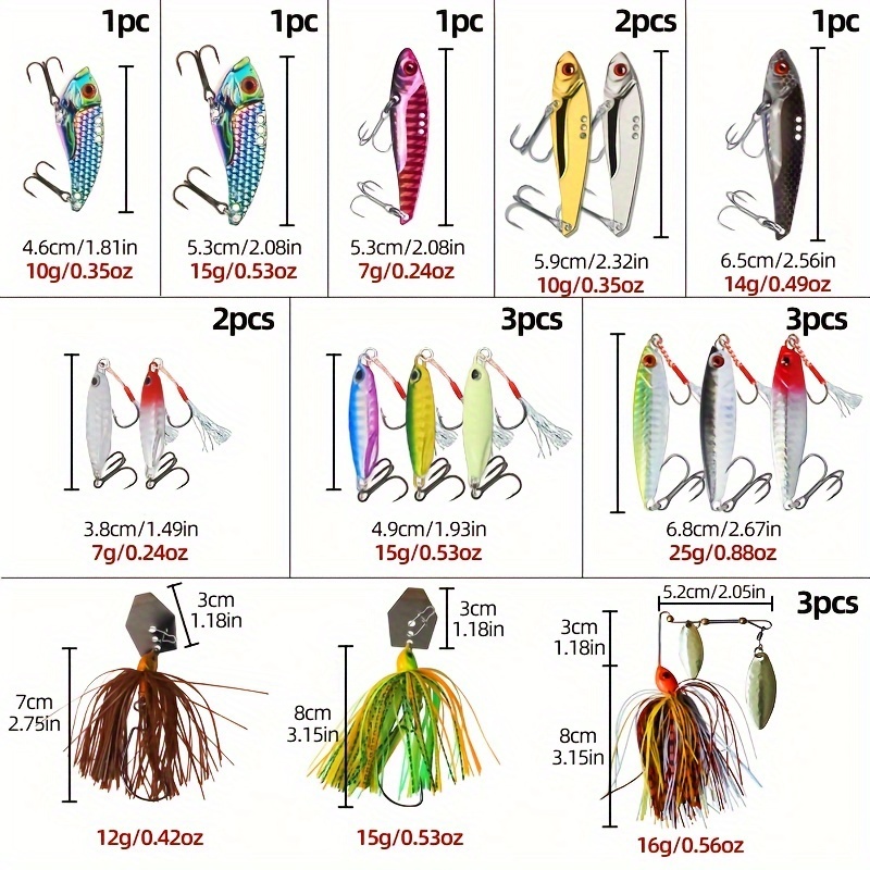 604pcs fishing lures bait tackle kit set freshwater trout - Temu