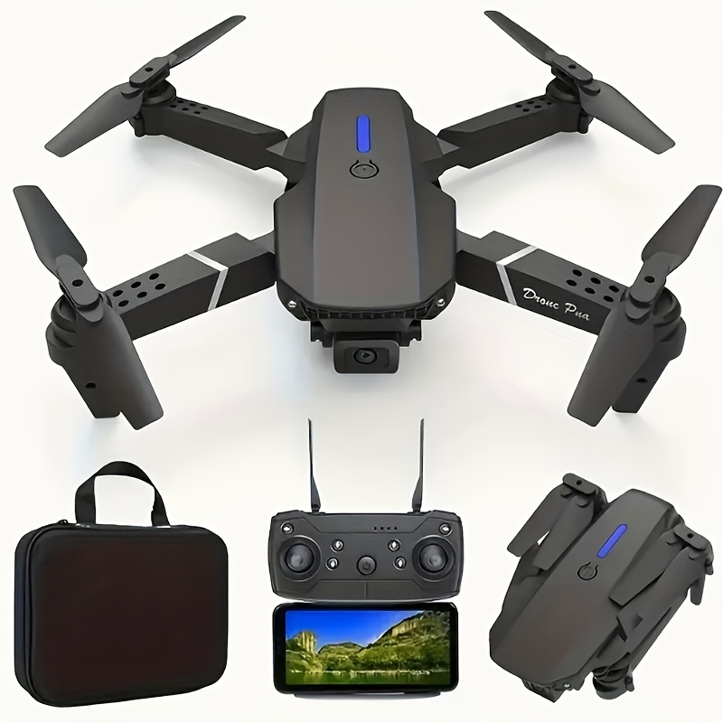 Drone Profesional E88PRO de 2025: Mejor Vendedor, Acrobacias 360°, Diseño Plegable Portátil, Operación Fácil con Transmisión de Imágenes por APP y Despegue con Un Toque, Flotabilidad Óptica – Ideal para Principiantes y Regalos de Vacaciones
