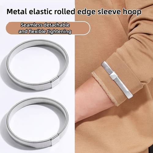2 elastic armband shirt sleeve holders shirt suit sleeves shortened fixed non slip band tightening artifact