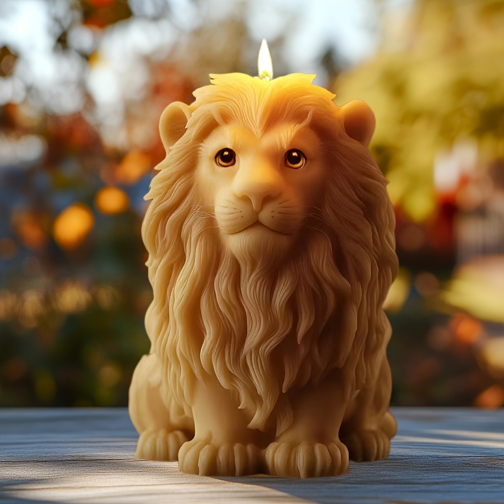 diy lion statue candle mold silicone resin casting mold Temu
