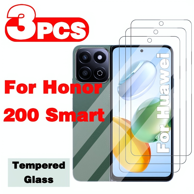 

Protecteur d'écran en verre trempé Honor 3-Pack pour Honor 200 , , aux rayures, installation facile