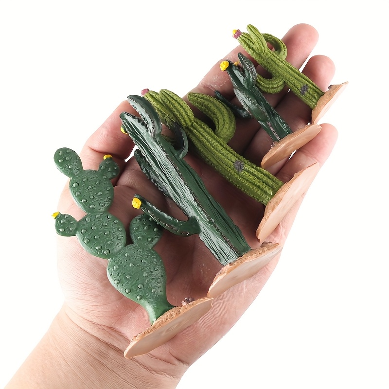 17pcs desert animal figurines trees cactus kit lizard model - Temu