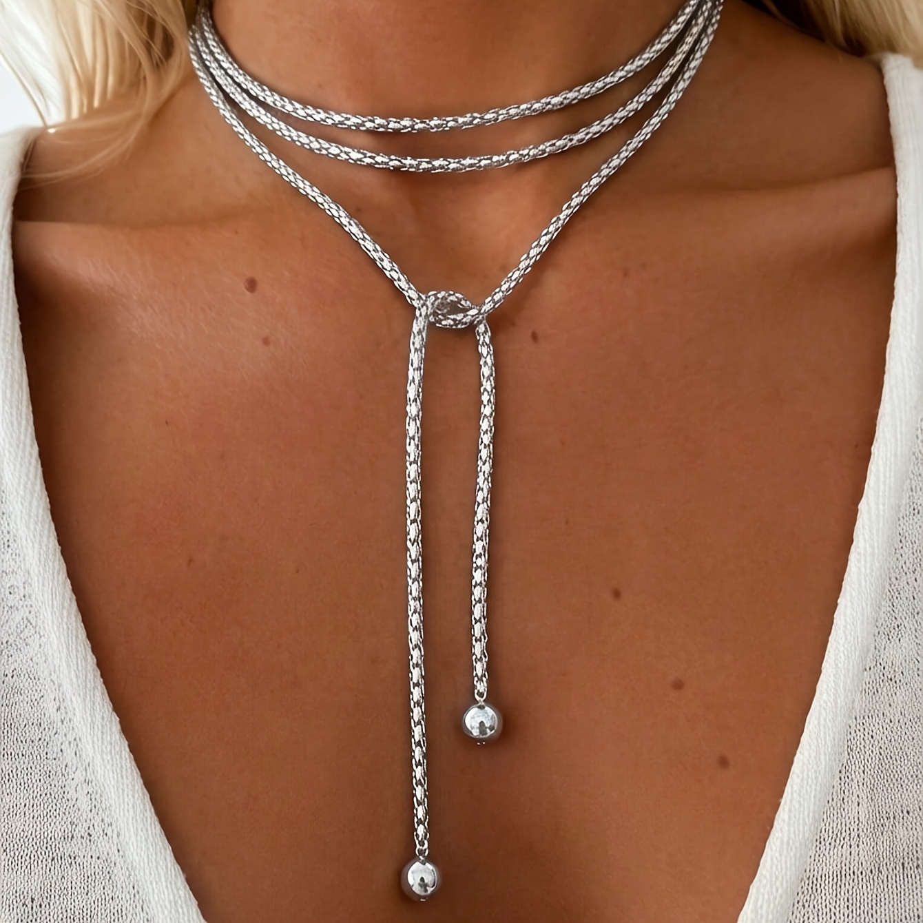 TEMU 1 Collar con Colgante de Moda para Mujer, Collar Largo de Cuentas Envueltas de Múltiples Capas, y Moderno, Elegante y Fácil de Usar, Ideal para