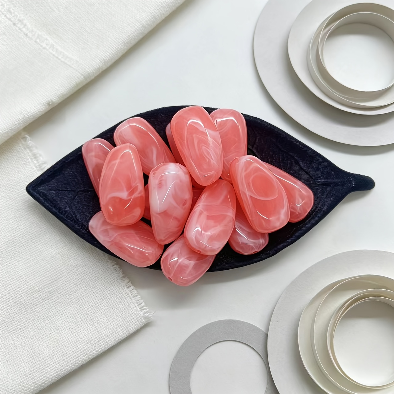 Smoky Acrylic Freeform Beads for DIY Accessories