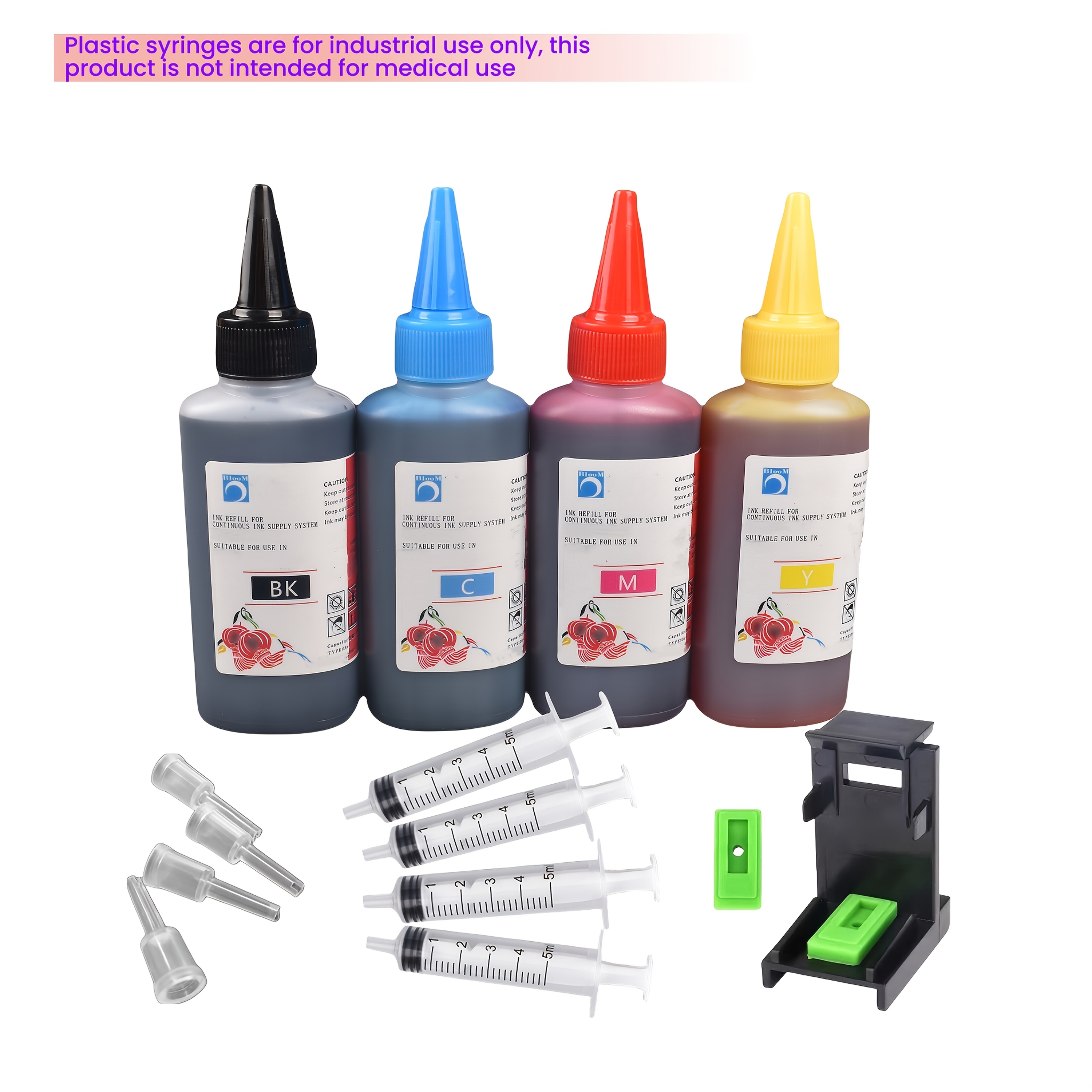 Image of Printer Ink For 304 Xl Ink Cartridge For 301xl 301 300 302 303 Xl 901 350 351 650 For Hp62 65 61 680 63 305 67 Refill Ink Kit 100ml Per Bottle