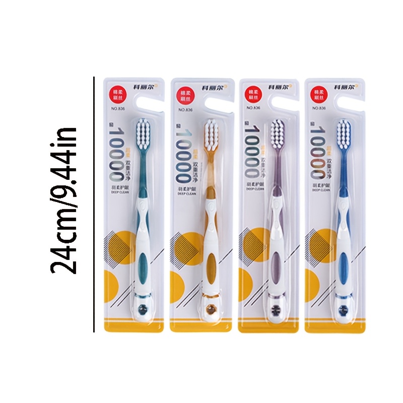4pcs Random Color Manual Gum Care Toothbrush Set