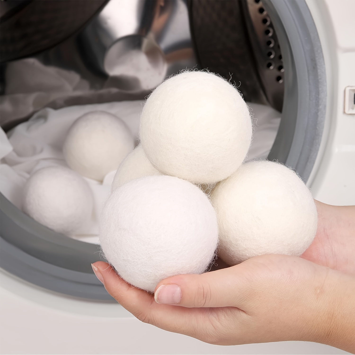 

6pcs Wool Dryer - 2.4" , Softener , Reduces Wrinkles & Up Drying Time