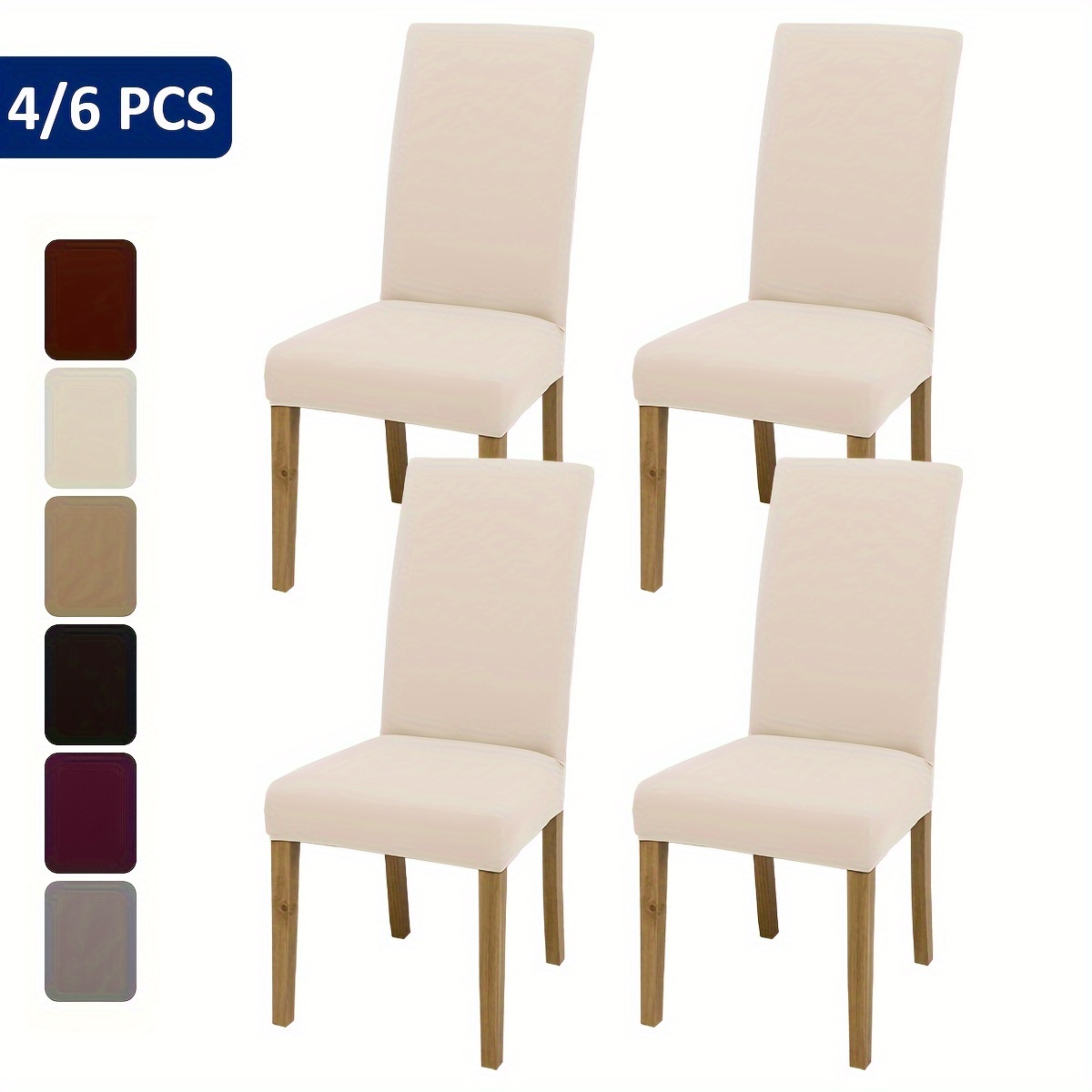 

4pcs/6pcs Home Kitchen Chair Cover Kitchen Dining Room Living Room Protection Furniture Home Decoration