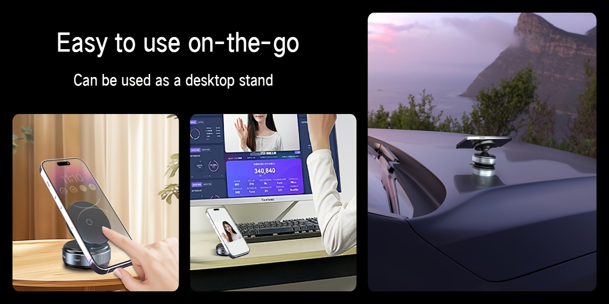 Ultra-Stable Magnetic Car Phone Holder - Dual-Sided Suction Cup, 360° Free Rotation, ABS Material, Adjustable Multi-Angle Design, No Adhesive Needed, Universal Fit for All Smartphone Sizes | Auto Phone Mount. 11 Ultra-Stable Magnetic Car Phone Holder - Dual-Sided Suction Cup, 360° Free Rotation, ABS Material, Adjustable Multi-Angle Design, No Adhesive Needed, Universal Fit for All Smartphone Sizes | Auto Phone Mount.